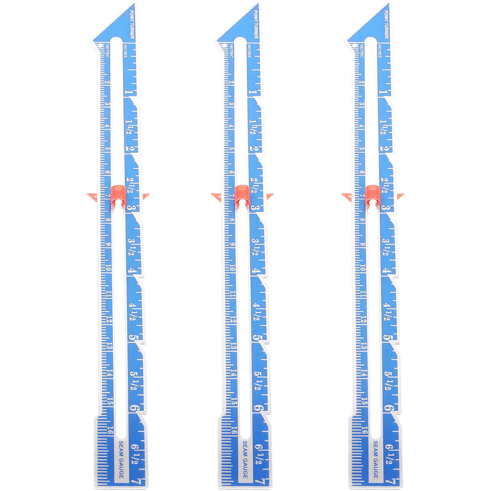 3Pcs Clear Marked Aluminum Qui - Sewing Gauge Ruler recension och pris